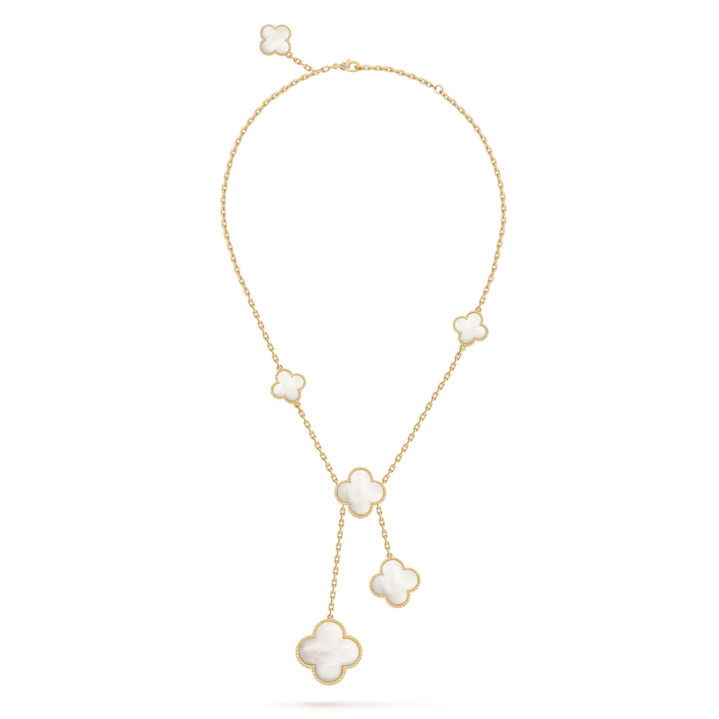 14ct Mother of Pearl Clover Necklace