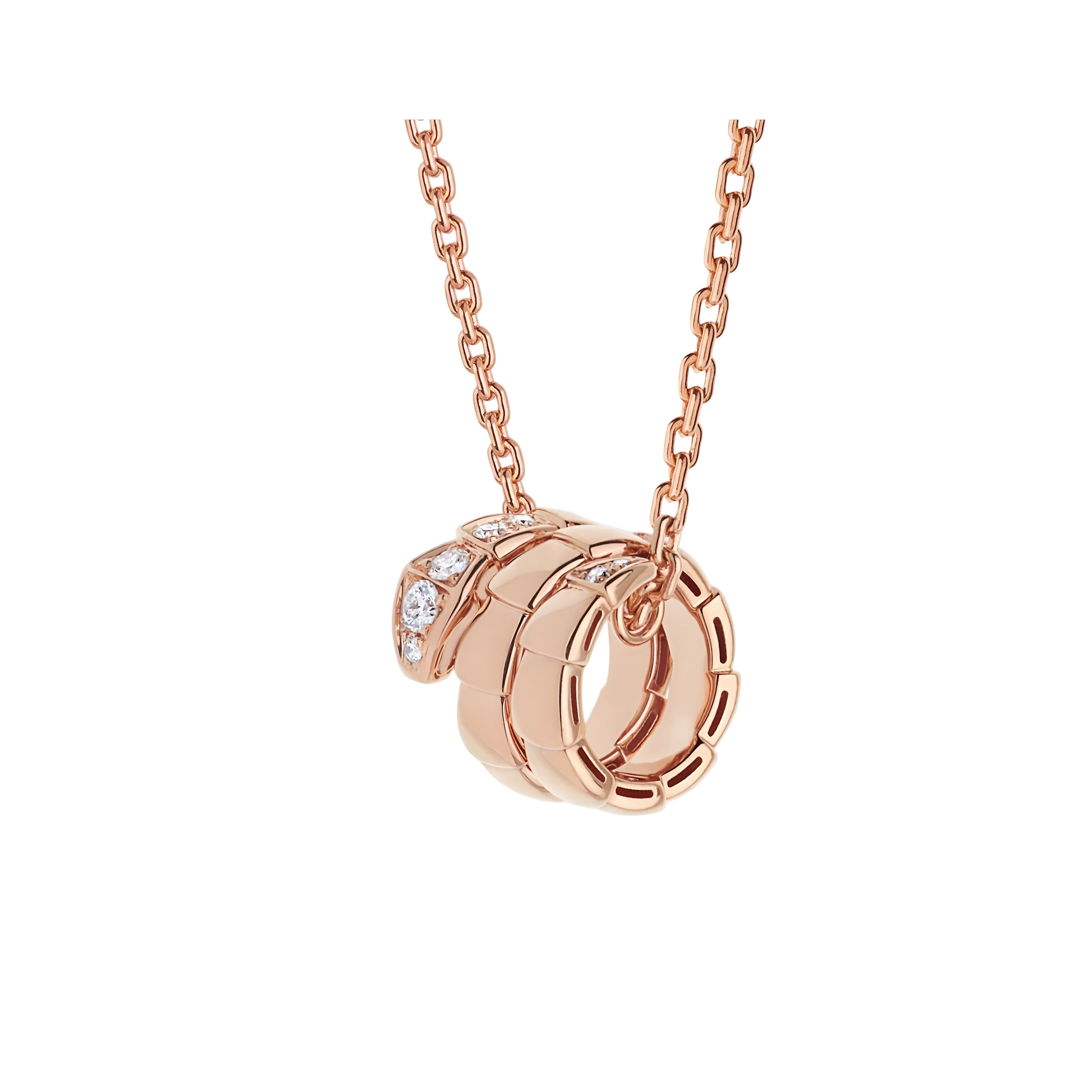 14ct Rose Gold Serpenti Pendant
