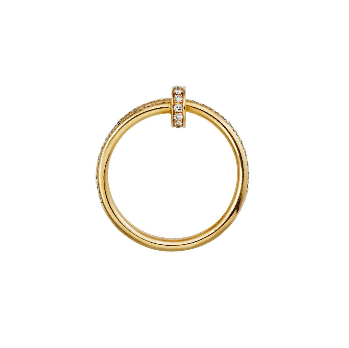 14ct Yellow Gold Nail Ring/Double