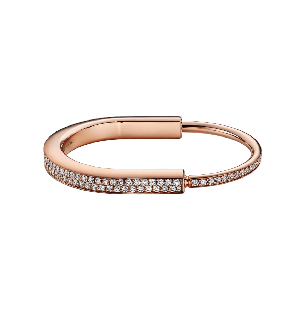 14ct Gold Lock Bracelet/with moissanite