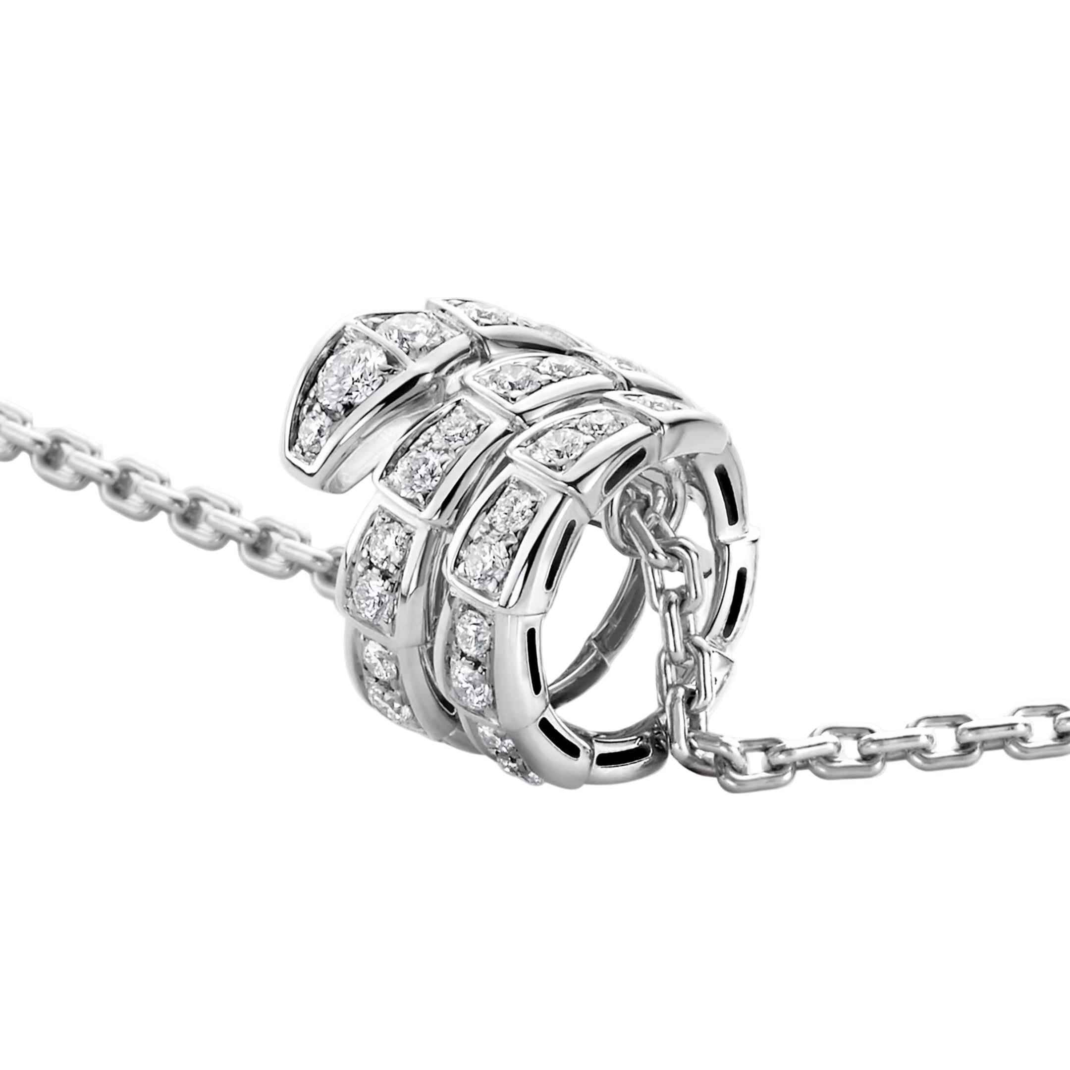 14ct White Gold Serpenti Pendant