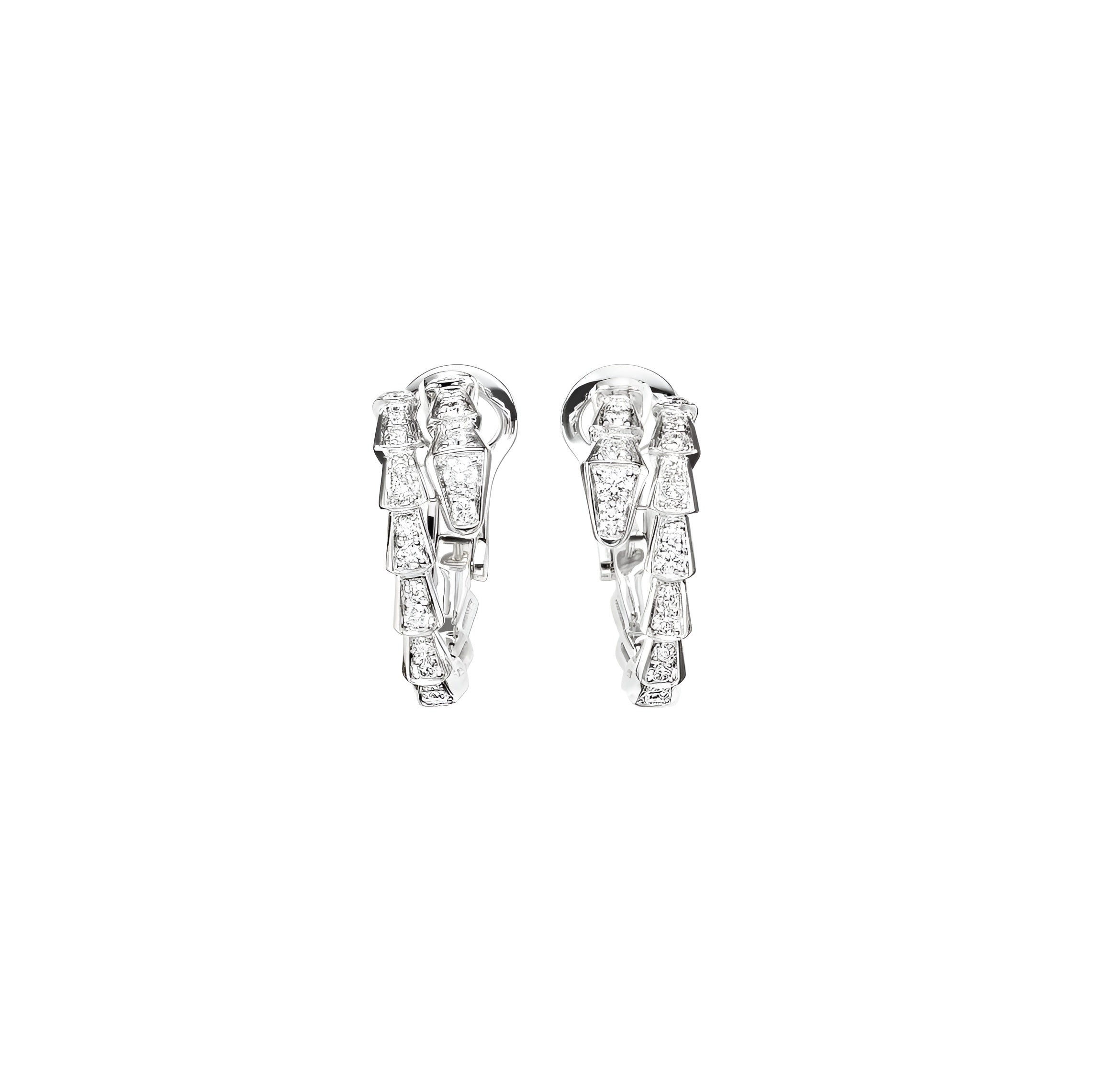 14ct White Gold Serpenti Earrings
