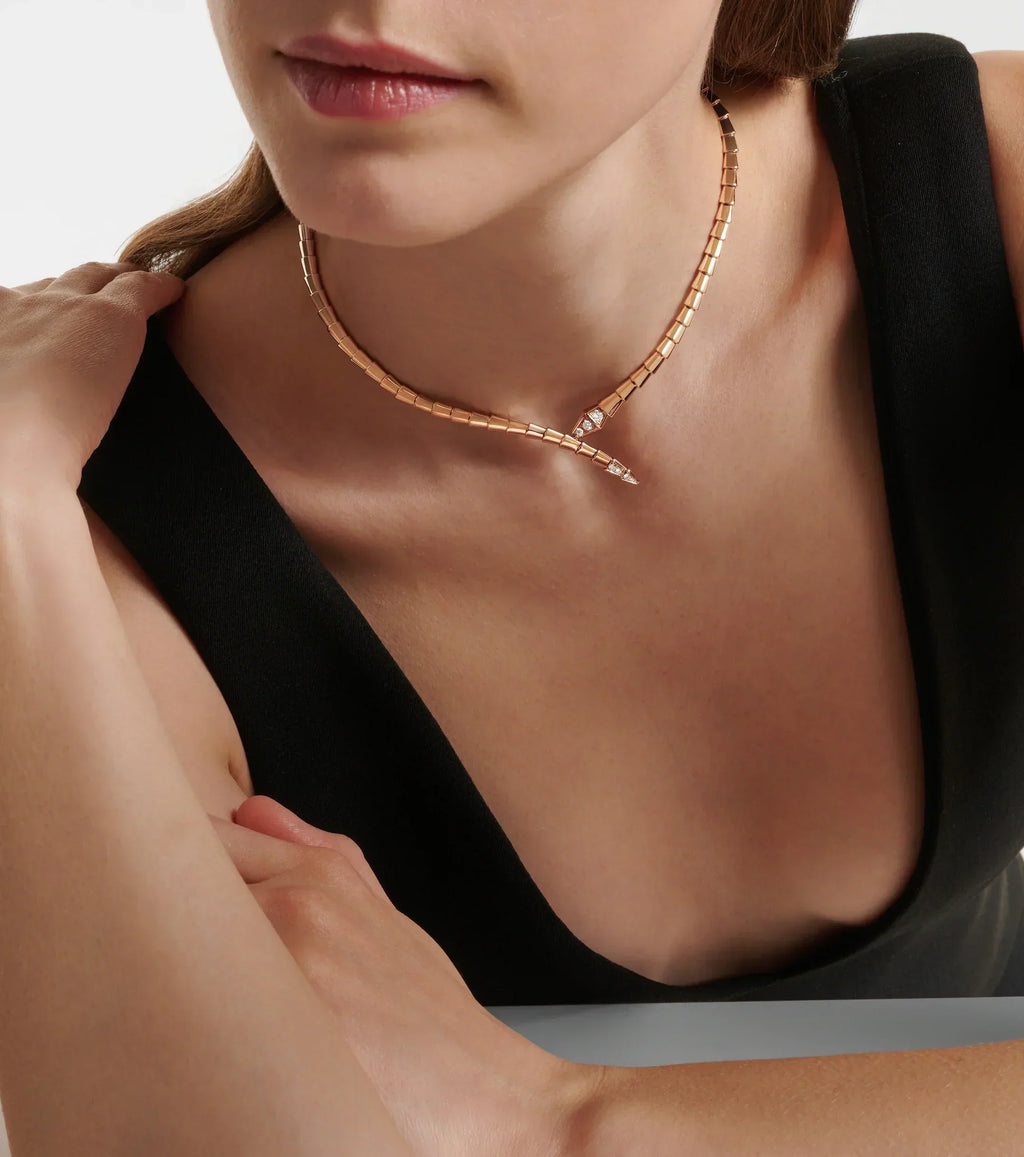 14ct Rose Gold Serpenti Necklace