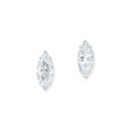 14ct White Gold Marquise Stud Earrings