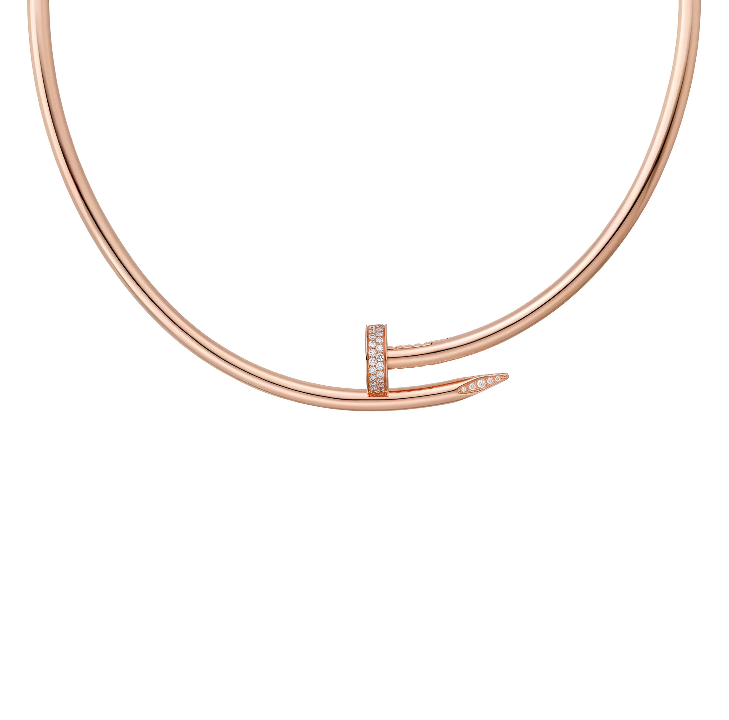 14ct Nail Necklace/with moissanite