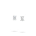 14ct White Gold Emerald Stud Earrings