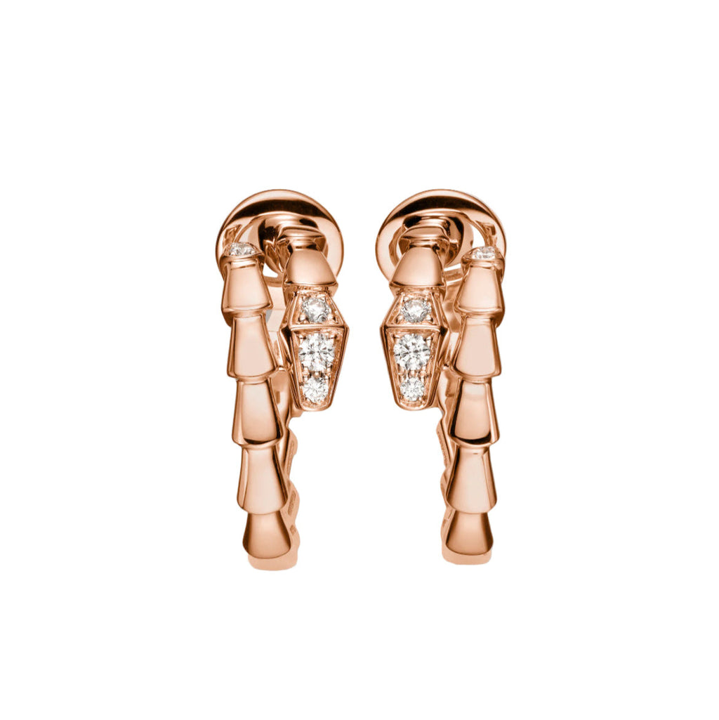 14ct Rose Gold Serpenti Earrings