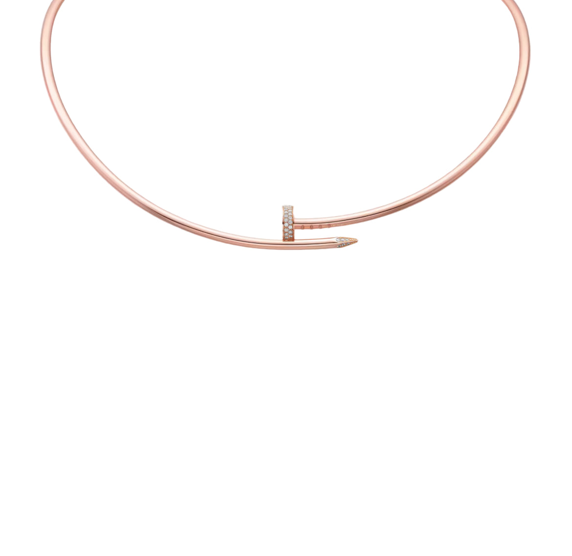 14ct Nail Necklace/with moissanite