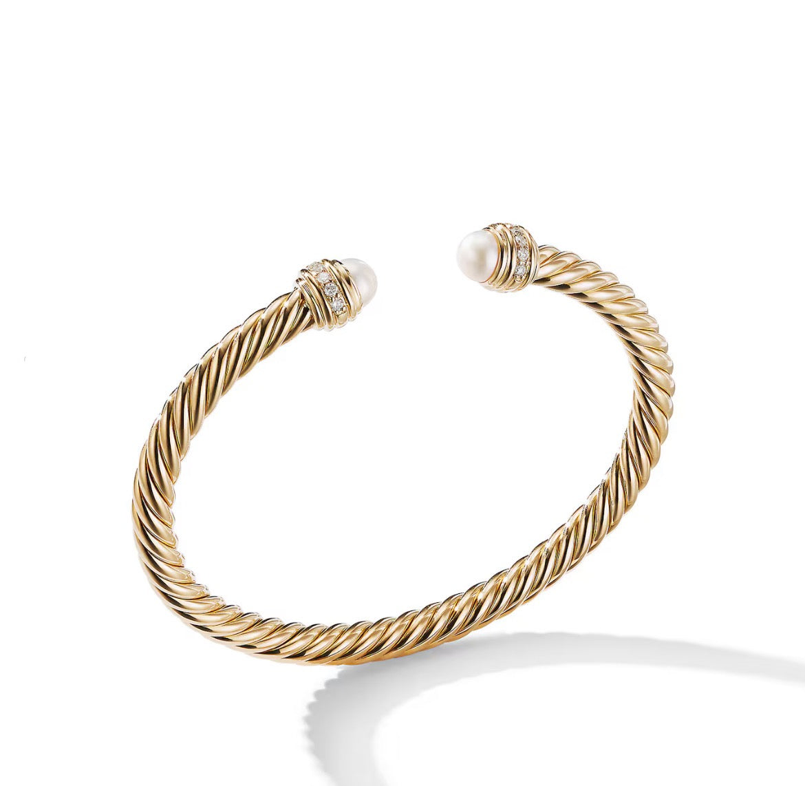 14ct Classic Cable Bracelet/Pearl