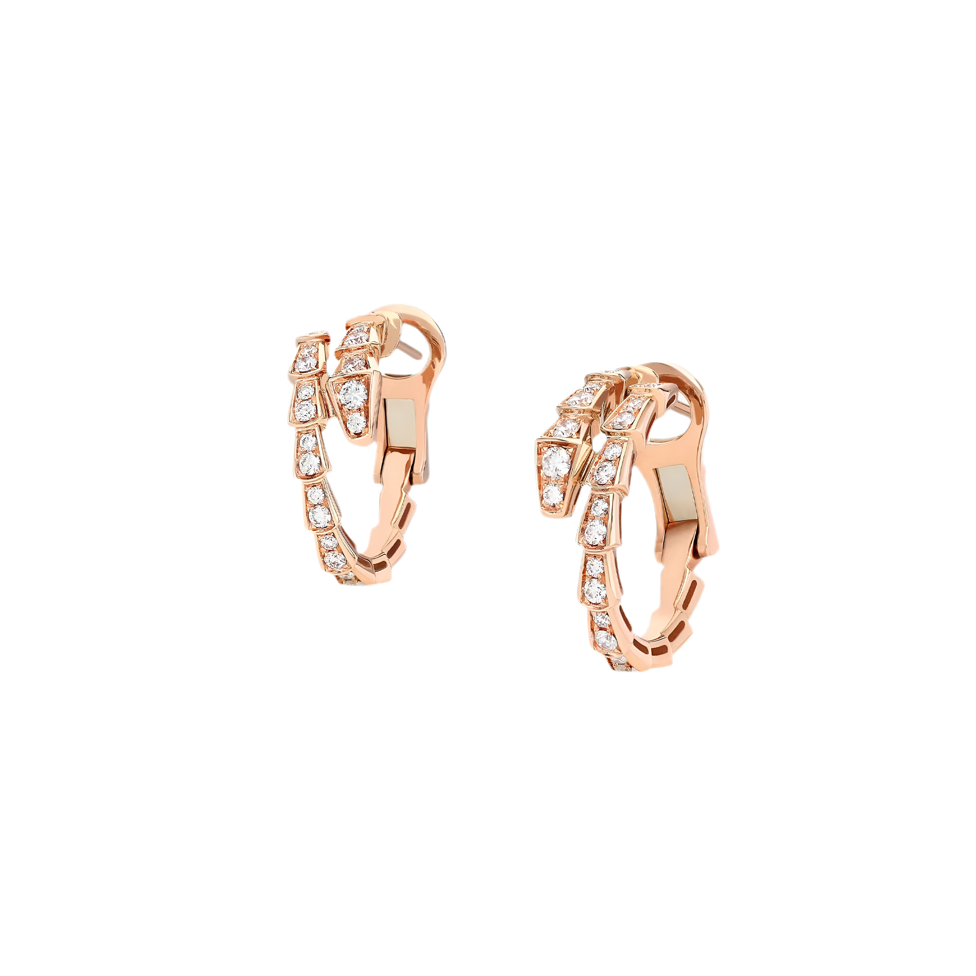 14ct Rose Gold Serpenti Earrings
