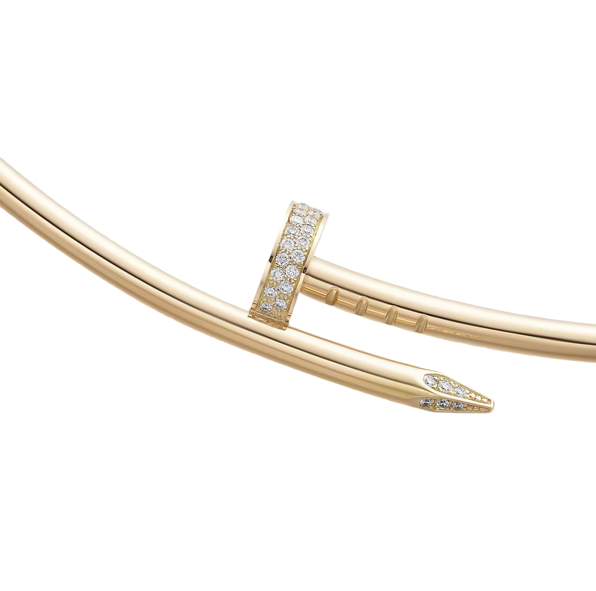 14ct Nail Necklace/with moissanite