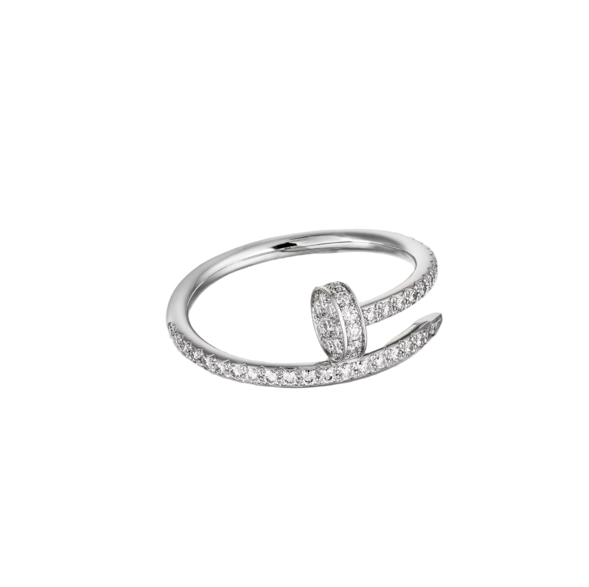 14ct White Gold Nail Ring