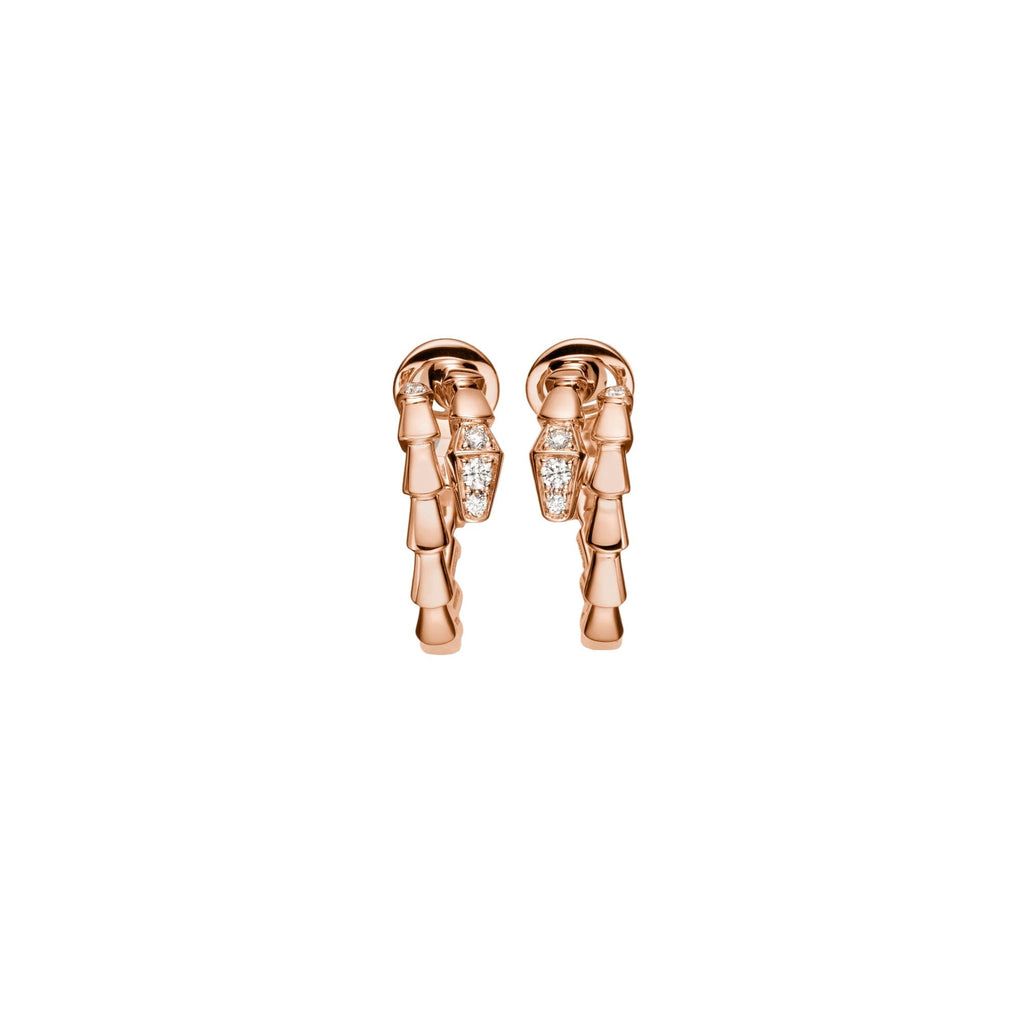 14ct Rose Gold Serpenti Earrings