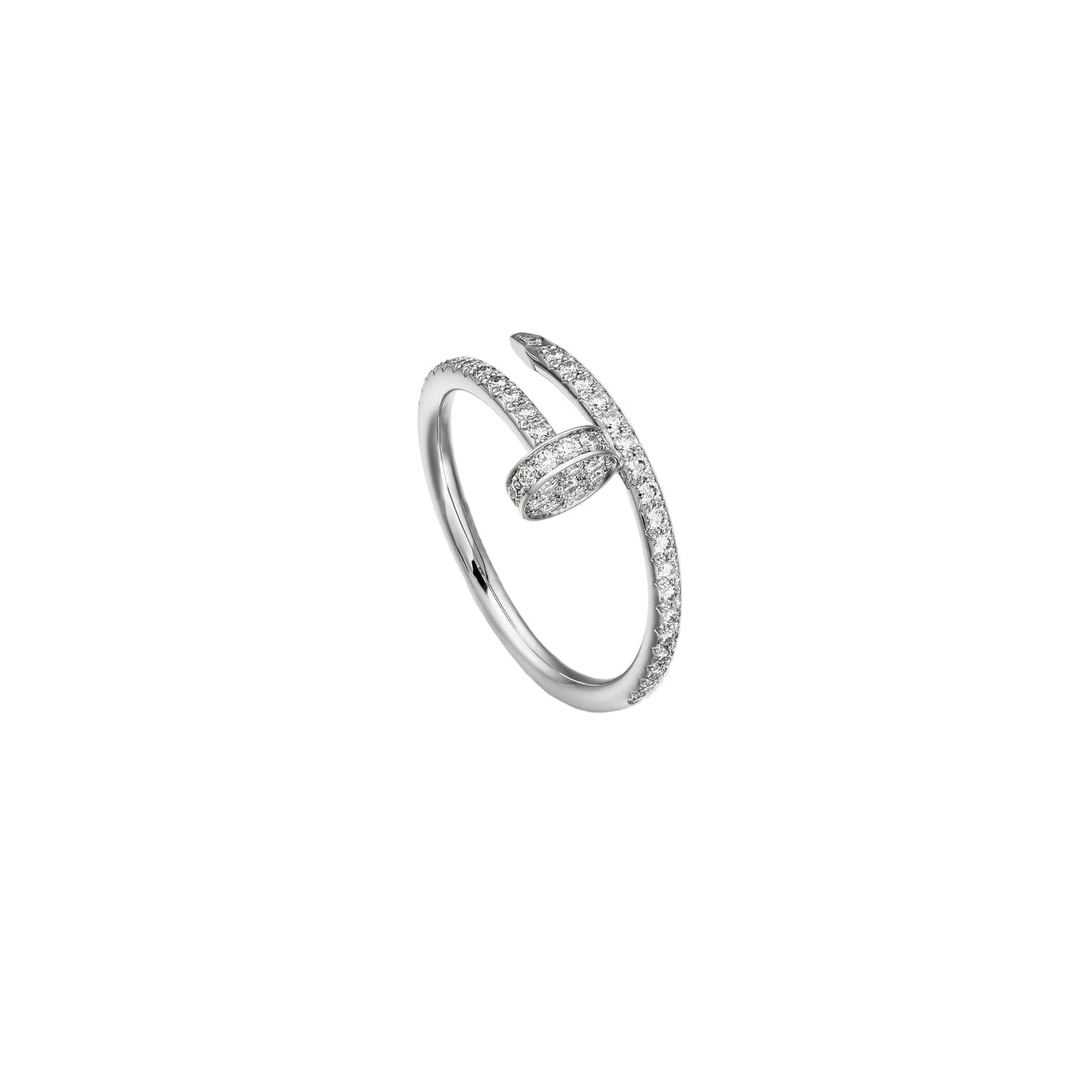 14ct White Gold Nail Ring